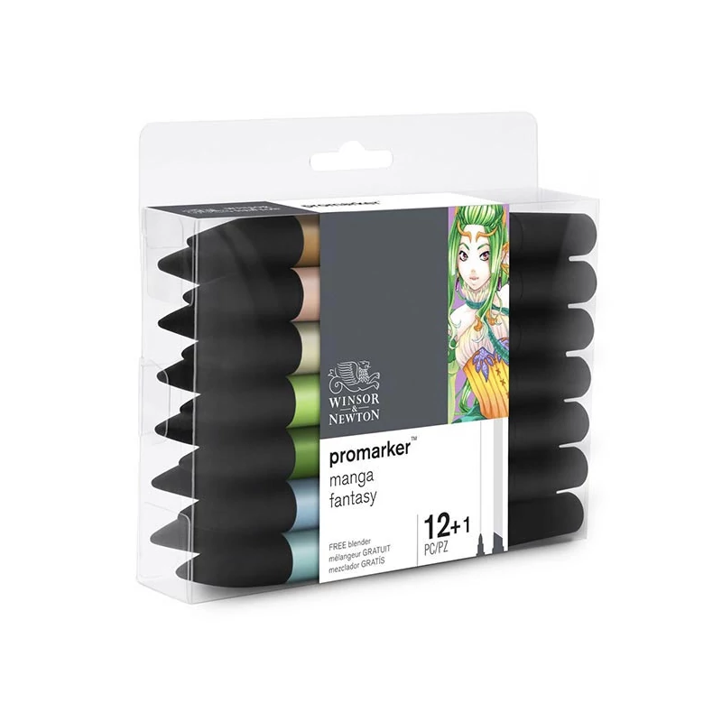 Sada obojstranných alkoholových popisovačov ProMarker - 12+1 ks, Manga Fantasy