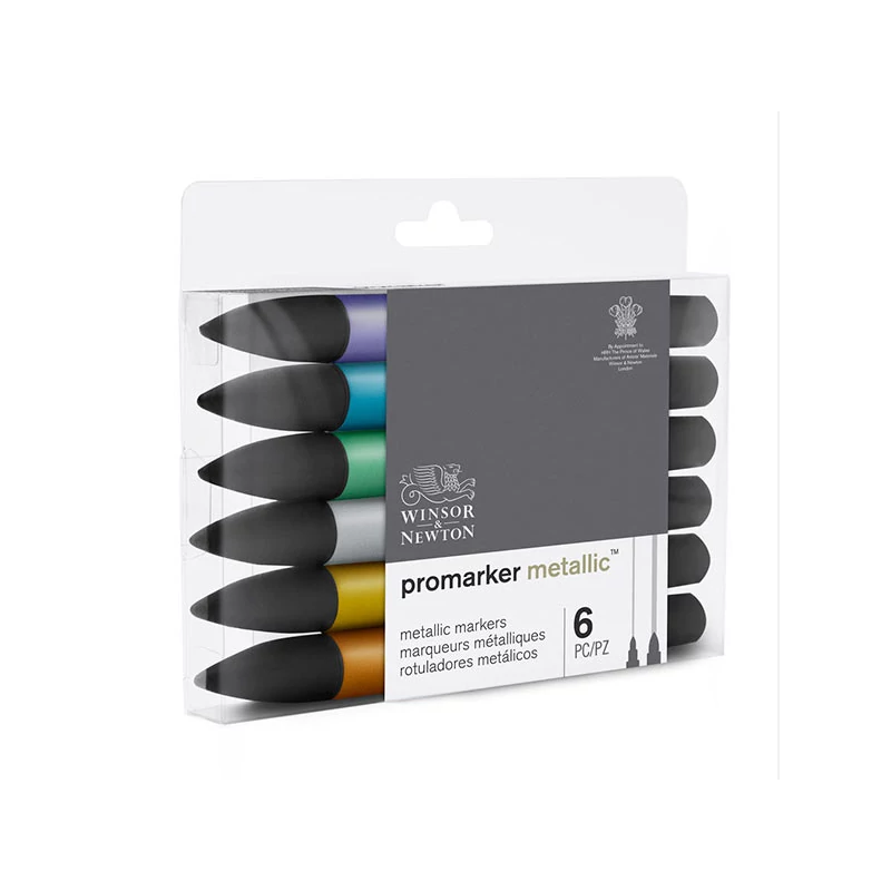 Sada alkoholových popisovačov ProMarker - 6 ks, metallic