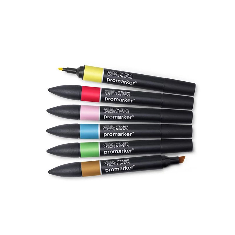 Sada obojstranných alkoholových popisovačov ProMarker - 6 ks, mid tones