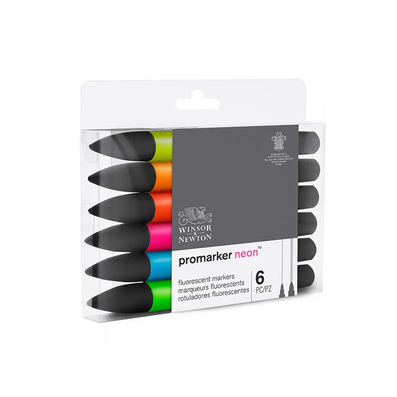 Sada obojstranných popisovačov ProMarker - 6 ks, neon