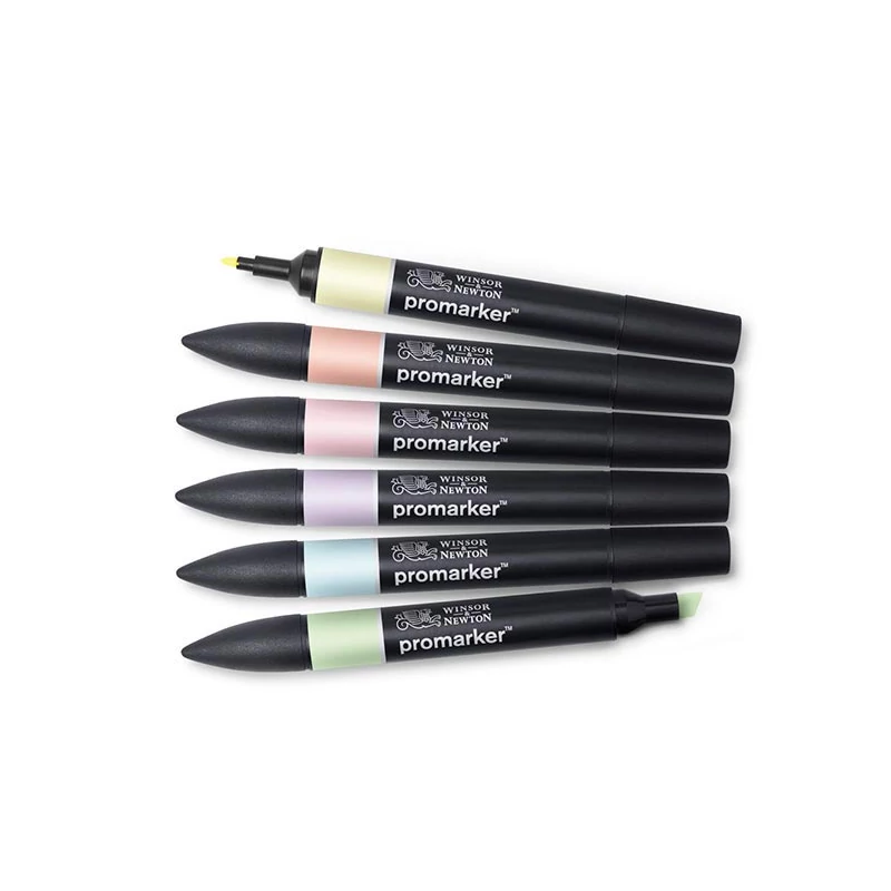 Sada obojstranných alkoholových popisovačov ProMarker - 6 ks, pastel tones