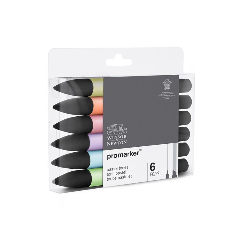 Sada obojstranných alkoholových popisovačov ProMarker - 6 ks, pastel tones