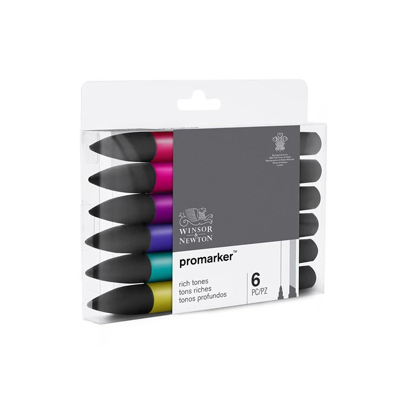 Sada obojstranných alkoholových popisovačov ProMarker - 6 ks, rich tones