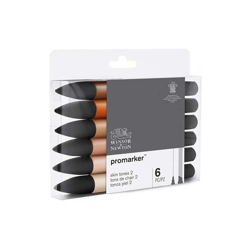 Sada alkoholových popisovačov ProMarker - 6 ks, skin tones set 2