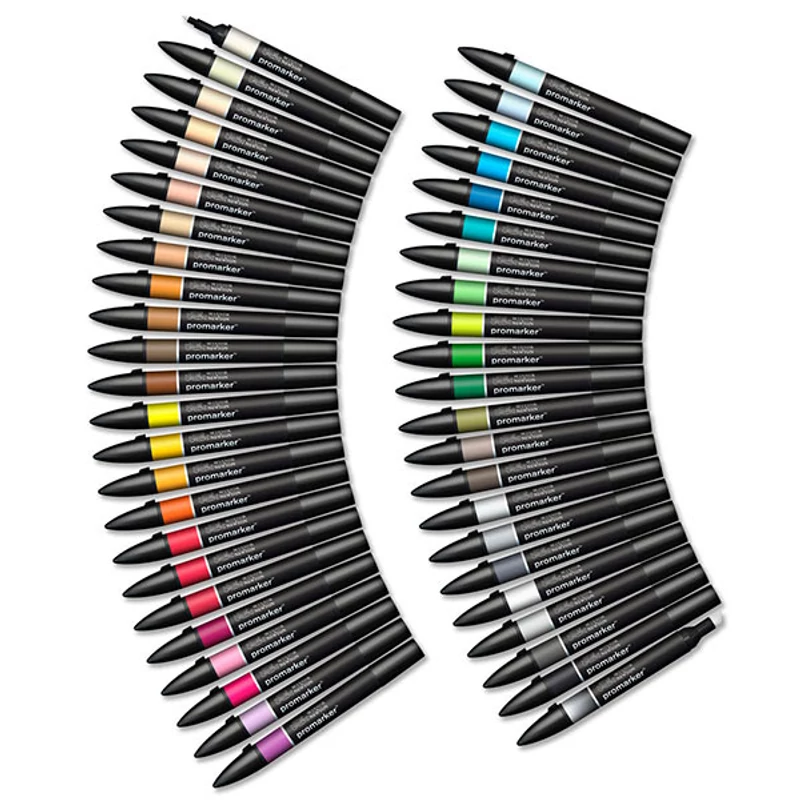 Sada alkoholových fixiek ProMarker - 48 ks, Essential shades