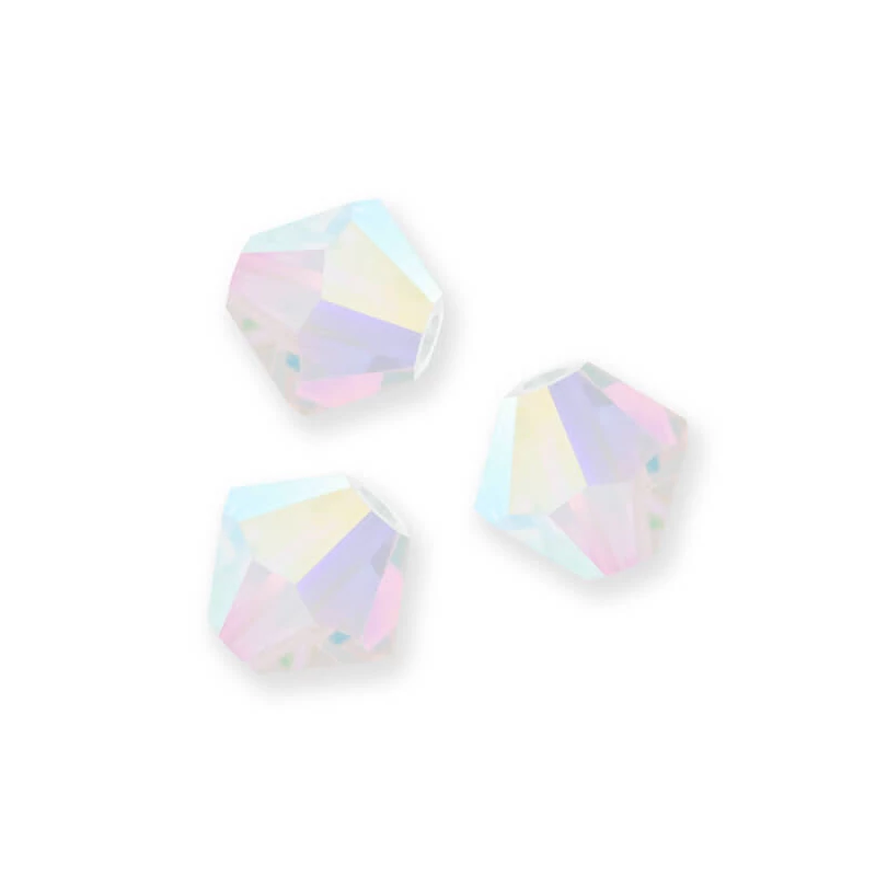 Reťaz z kónických kryštáľových korálkov Preciosa, 4 mm - Crystal AB2x