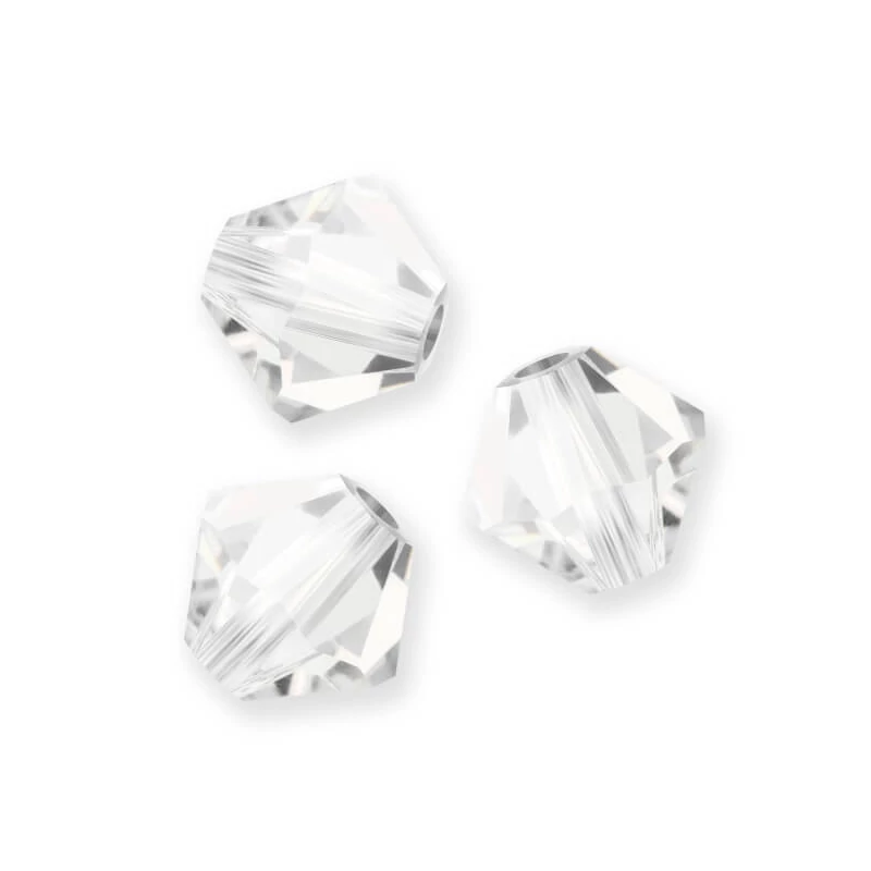 Reťaz z kónických kryštáľových korálkov Preciosa, 6 mm - Crystal