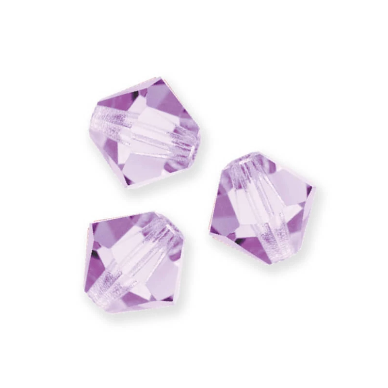Reťaz z kónických kryštáľových korálkov Preciosa, 6 mm - Violet