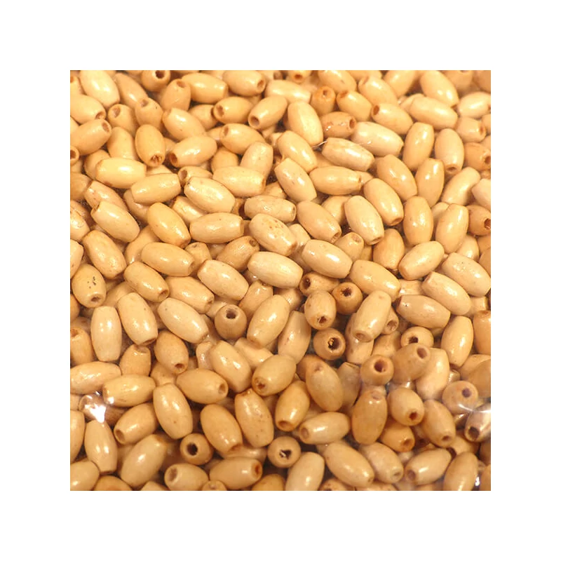 Drevené koráliky, ovsené vločky, 5-8 mm, 500 g - prírodné
