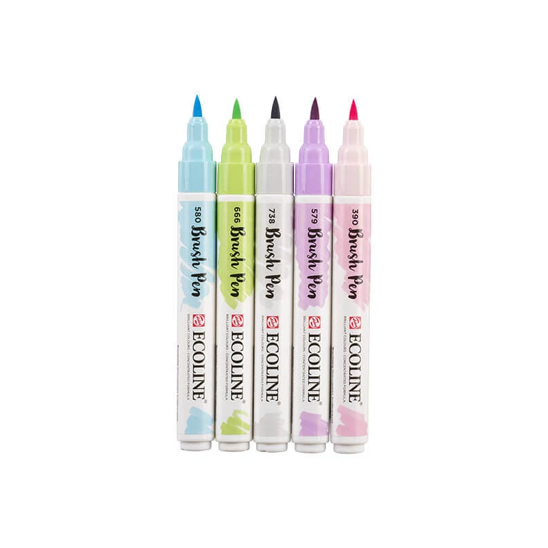 Sada akvarelových popisovačov Talens Ecoline Brush Pen - 5 ks, Pastel