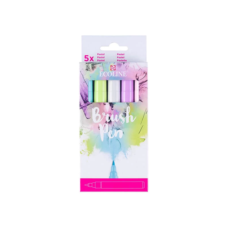 Sada akvarelových popisovačov Talens Ecoline Brush Pen - 5 ks, Pastel