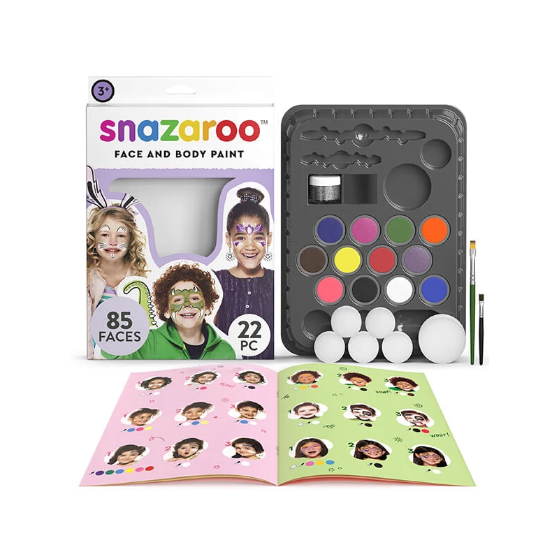 Sada farieb na tvár Snazaroo - Ultimate party pack, 22 ks