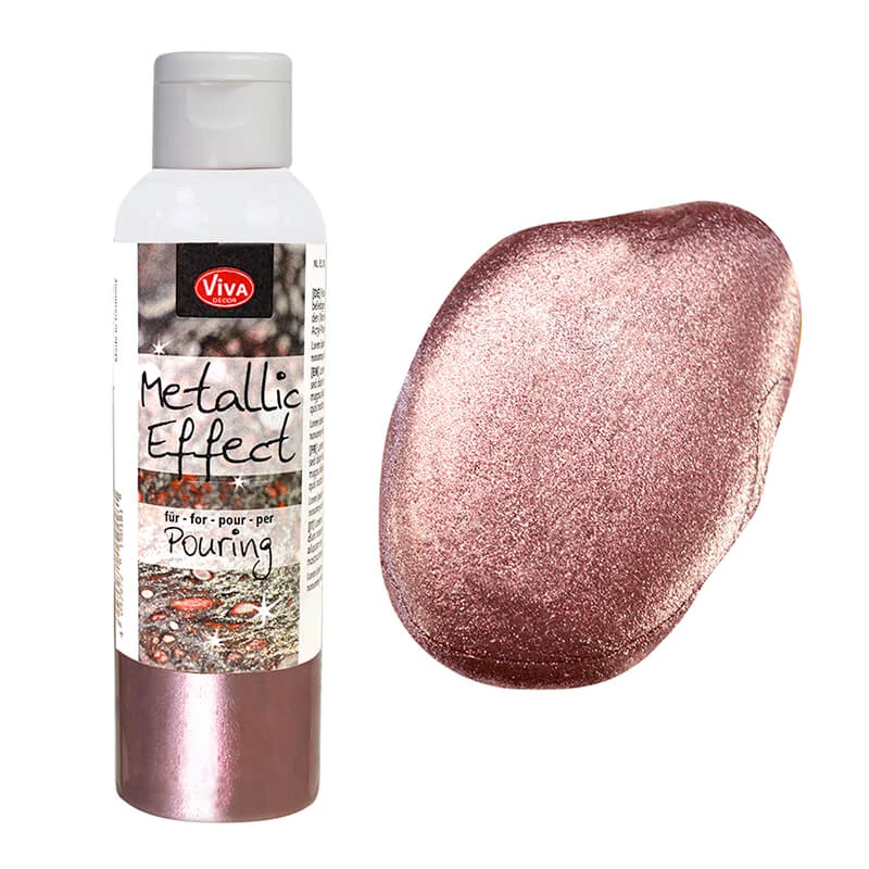 Farba Pouring Metallic Effect, 120 ml - ružové zlato
