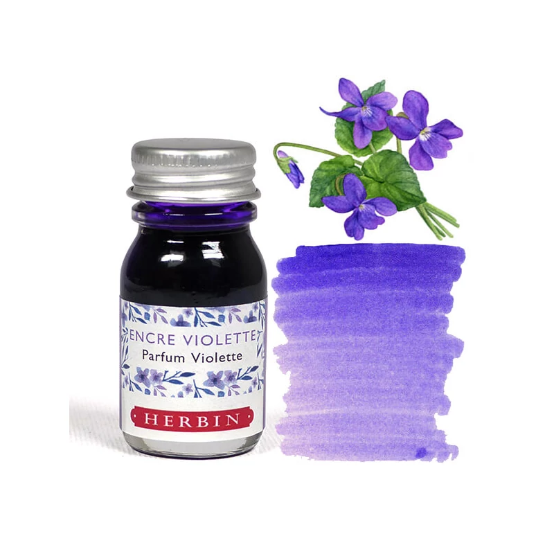Atrament s vôňou, J. Herbin, 10 ml - fialový atrament, vôňa fialky