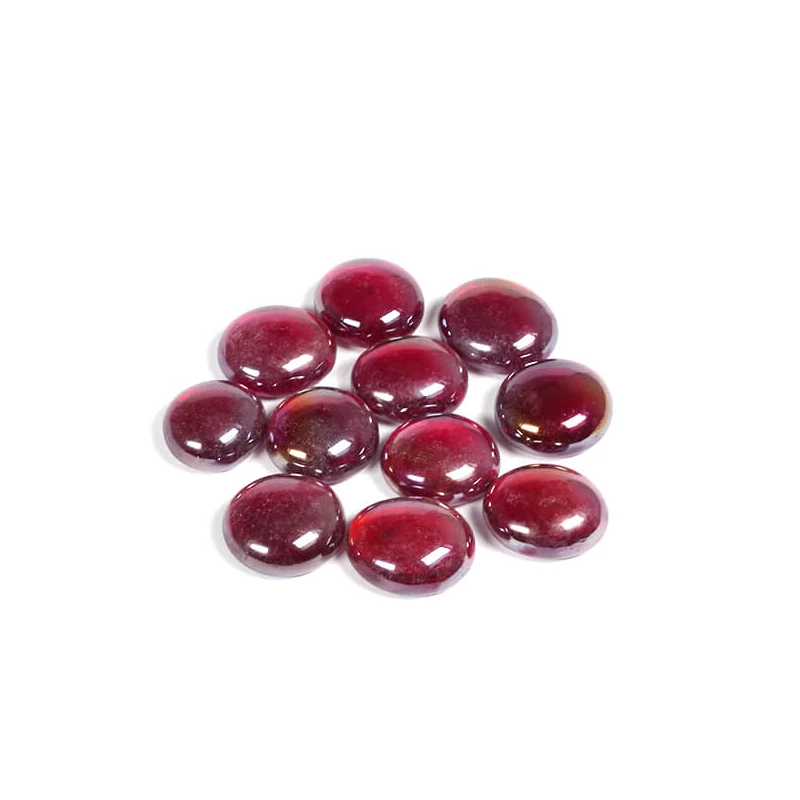 Okrúhly sklenený štrk, priesvitný, 50 g - červený