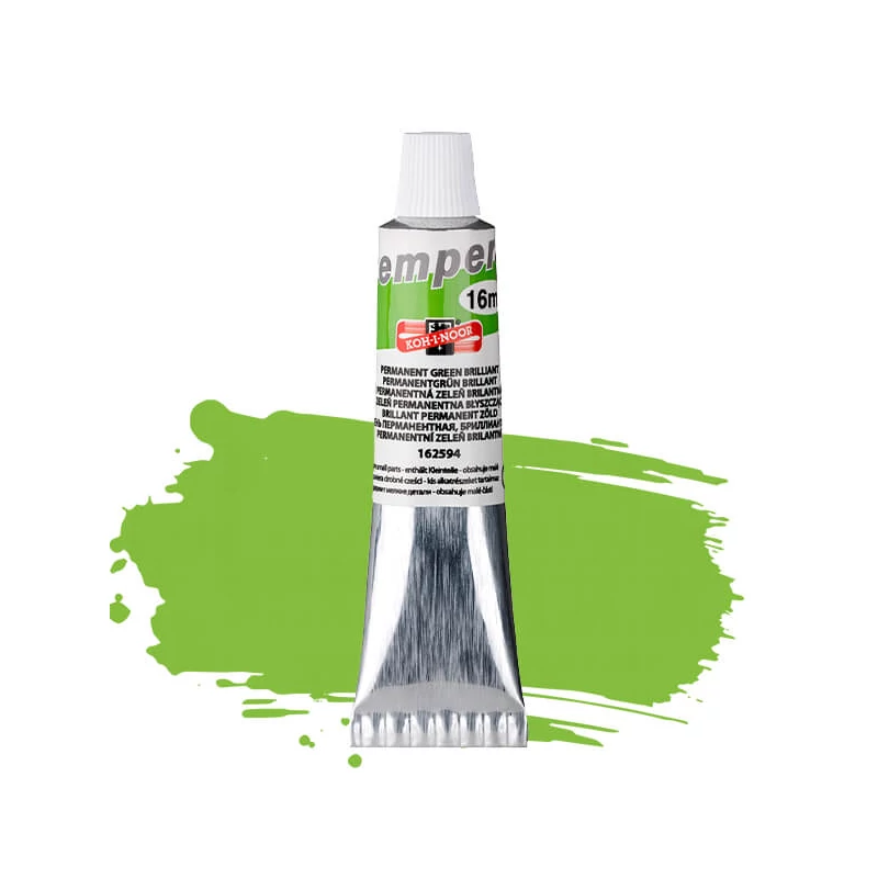 Temperová farba KOH-I-NOOR, 16 ml - brilantná permanentná zelená