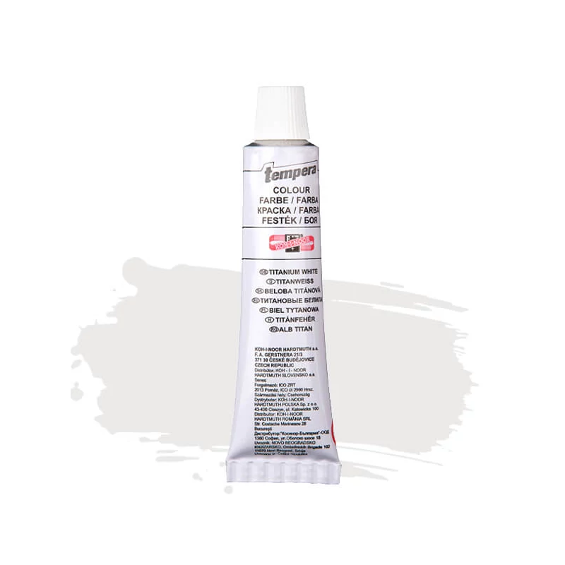 Temperová farba KOH-I-NOOR, 16 ml - titánová biela