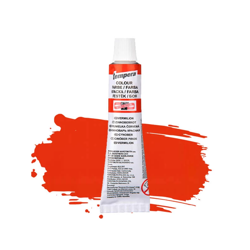 Temperová farba KOH-I-NOOR, 16 ml - rumelková červená