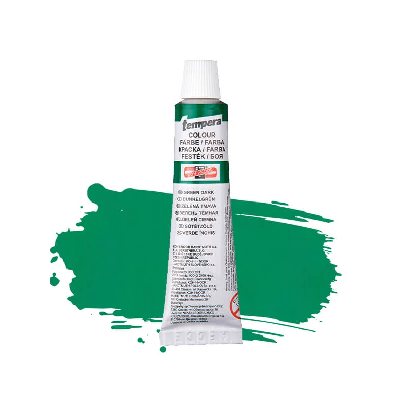 Temperová farba KOH-I-NOOR, 16 ml - cinobarová tmavozelená