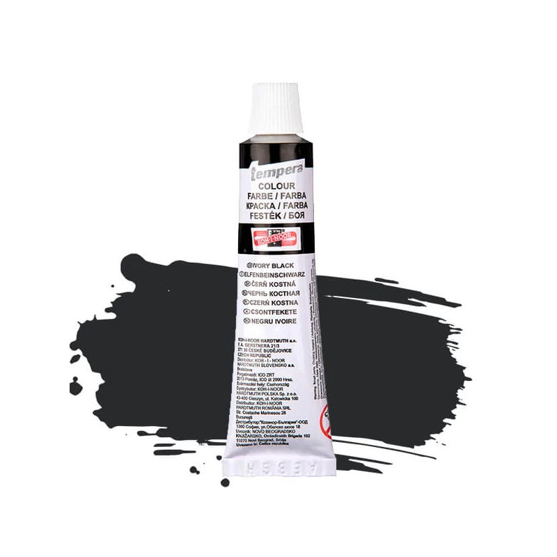 Temperová farba KOH-I-NOOR, 16 ml - kostná čierna