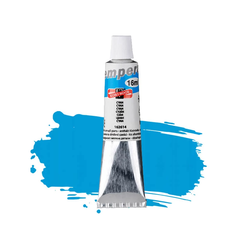 Temperová farba KOH-I-NOOR, 16 ml - cyanová