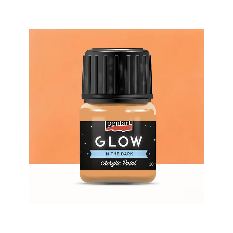 Akrylová farba svietiaca v tme Pentart Glow, 30 ml - oranžová