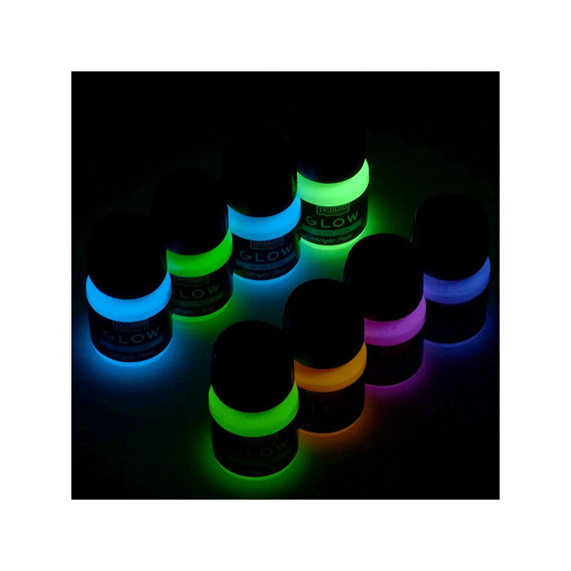 Akrylová farba svietiaca v tme Pentart Glow, 30 ml - oranžová