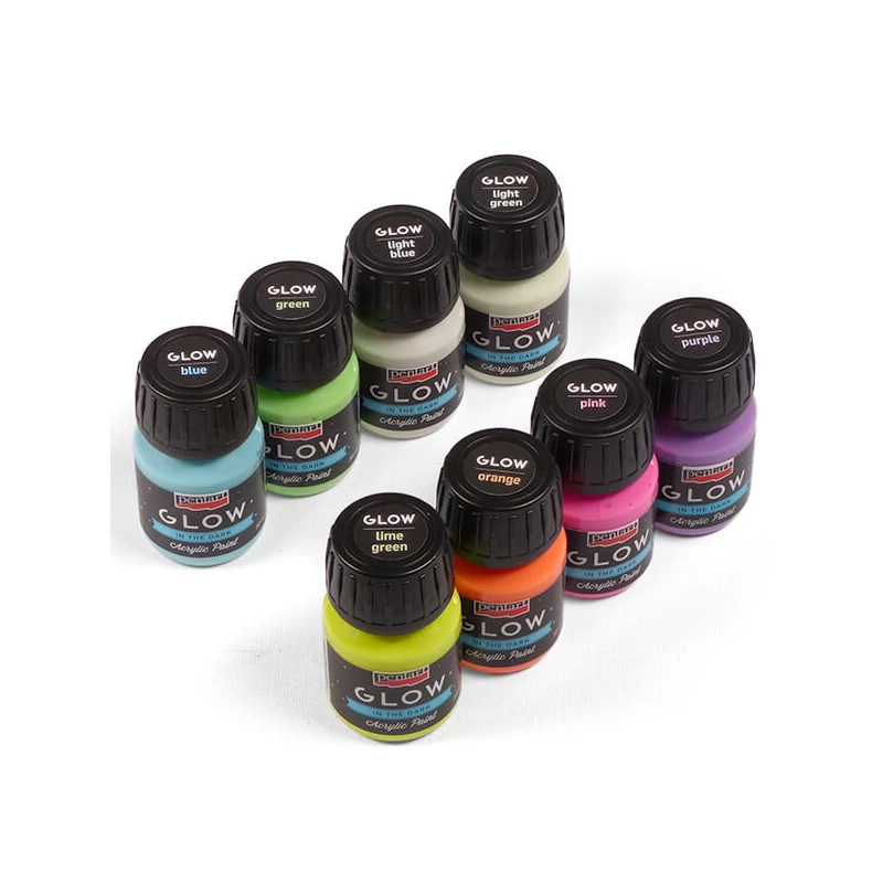 Akrylová farba svietiaca v tme Pentart Glow, 30 ml - oranžová