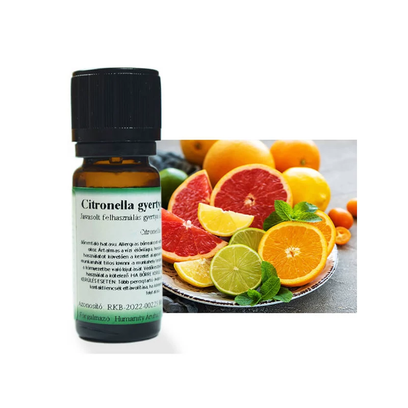 Esenciálny olej na výrobu sviečok, 10 ml - vôňa citronely