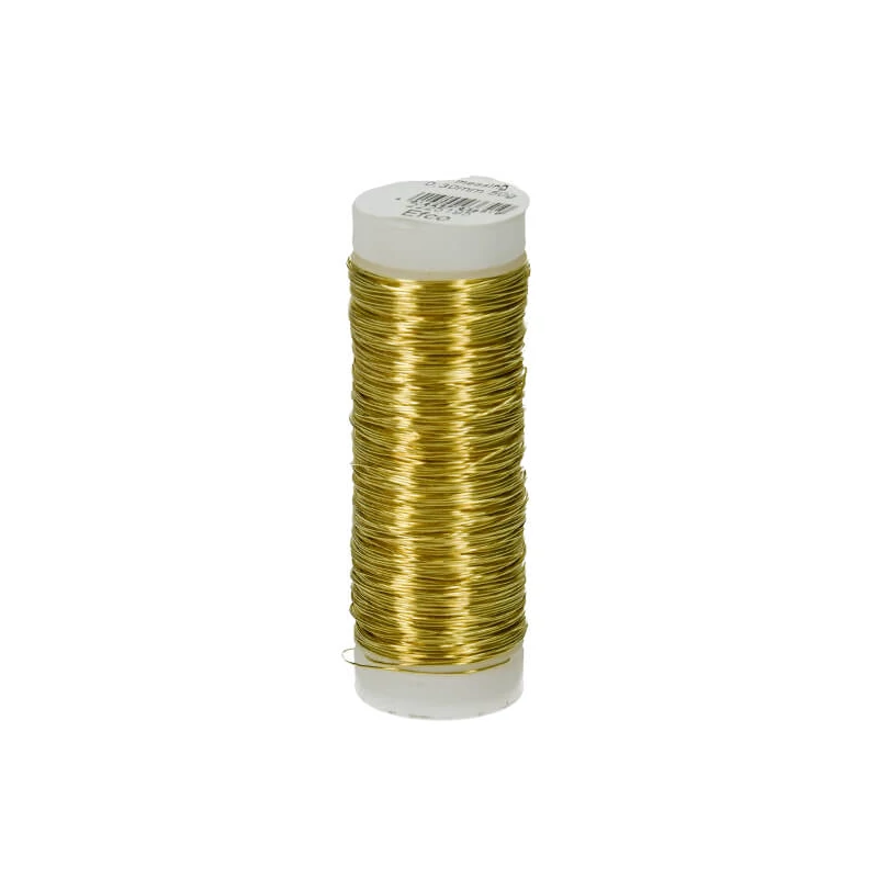 Šperkársky drôt, 0,3 mm, 80 m - mosadz