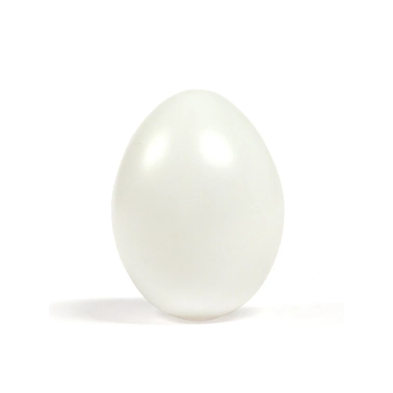 Farebné plastové vajíčko 6 cm - biele, zapichovacie
