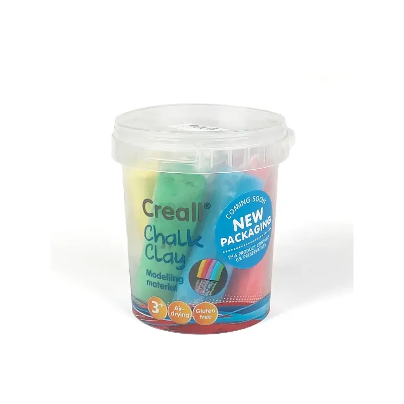 Sada plastelíny, Creall Chalk Clay, Happy, 750 g – 6 ks