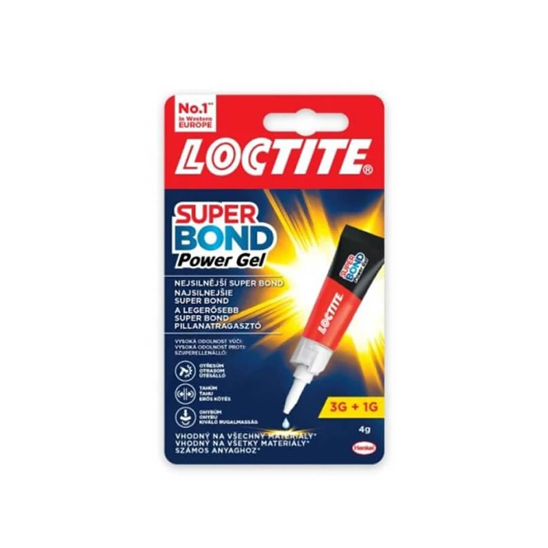 Loctite, sekundové lepidlo Super Bond Power Gel, 3+1 g
