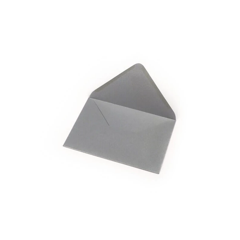 Obálka, C6, 11x16 cm - metalická strieborná