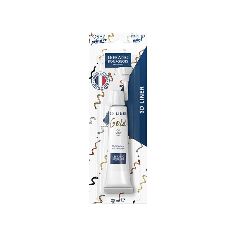 Kontúrovacia farba 3D Liner, nevypaľovacia, 20 ml - zlatá