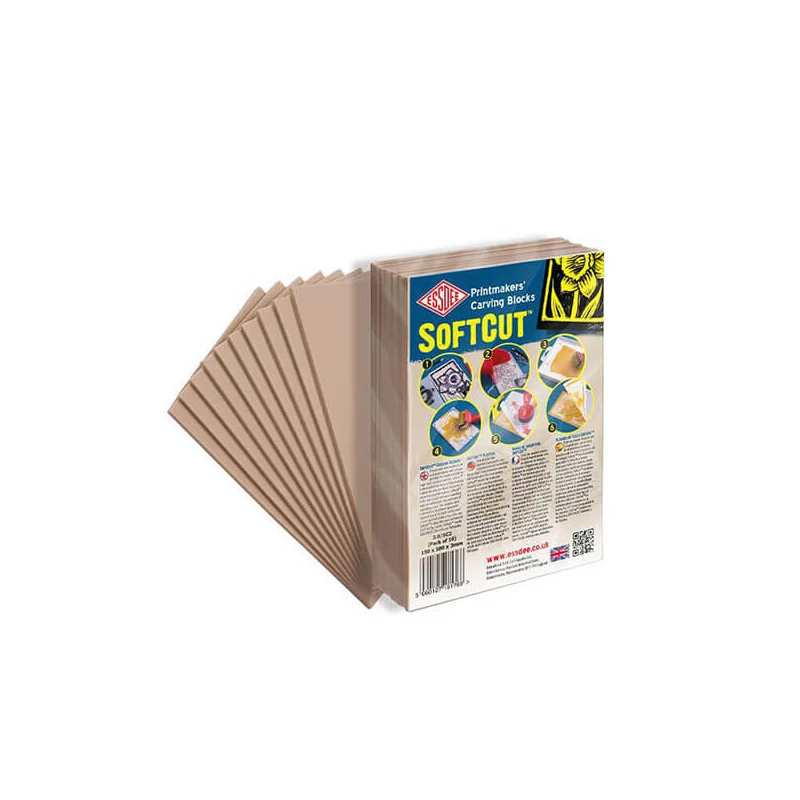Mäkké linoleum Essdee SoftCut, 10 ks - 100x150x3 mm