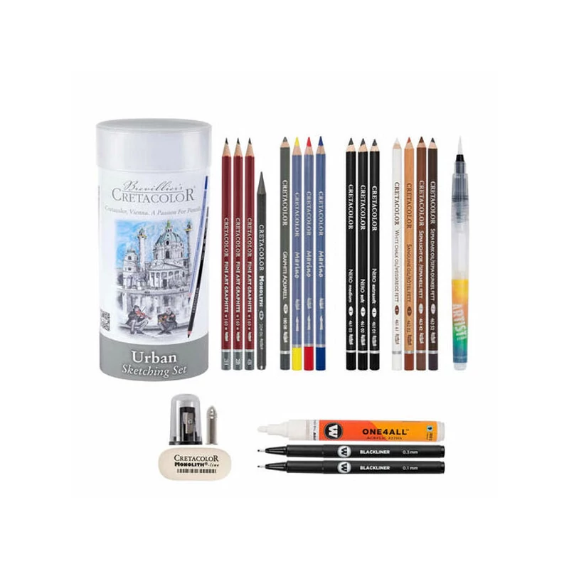 Sada na kreslenie a skicovanie Cretacolor Urban Sketching Set, 22 ks