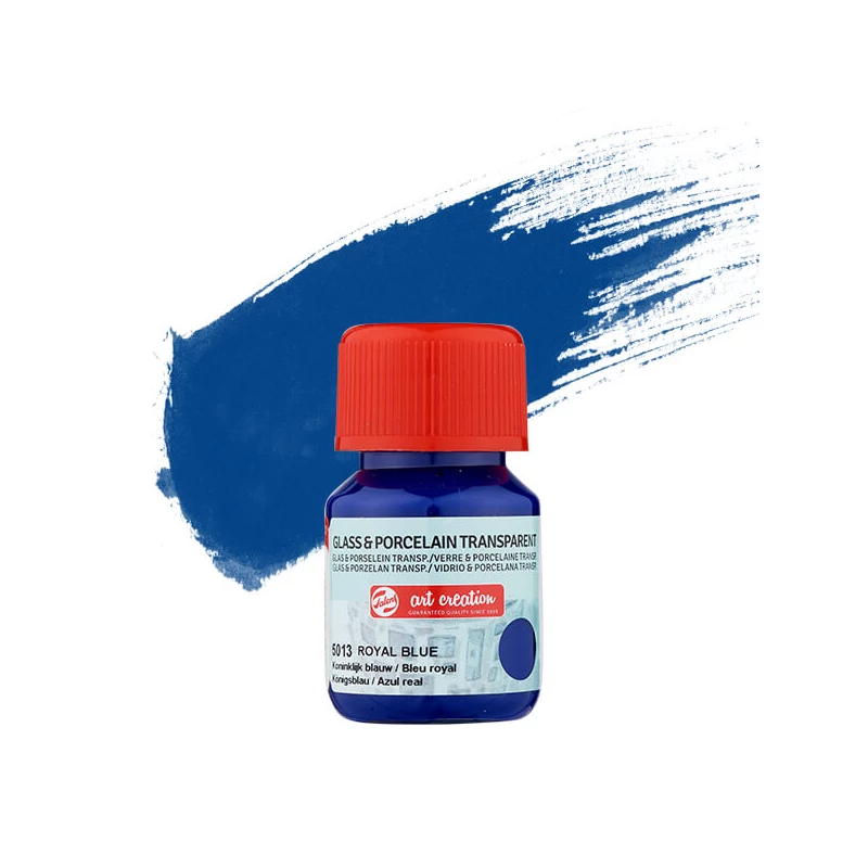 Farba na sklo a porcelán Art Creation, transparentná, 30 ml - 5013 royal blue
