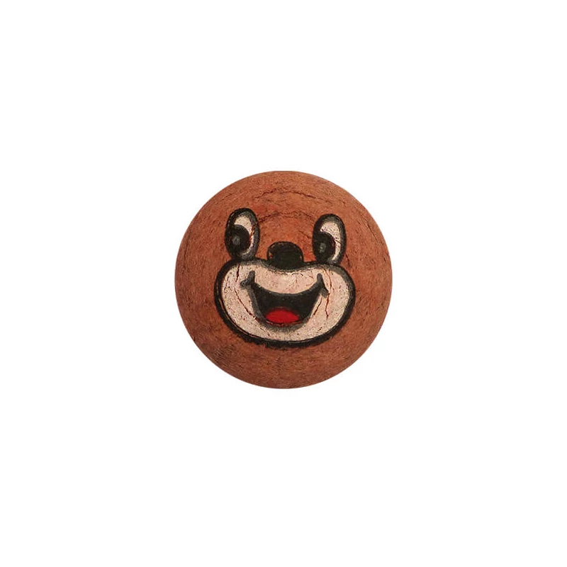 Lisovaná papierová hlava - Hlava medvedíka, plochá, 3 cm, 5 ks