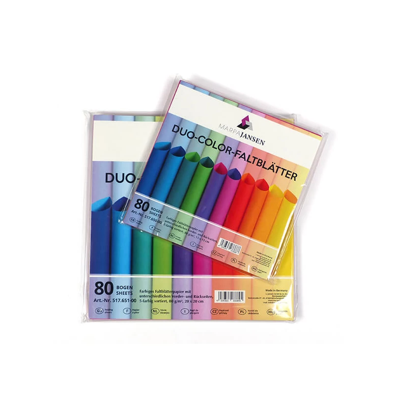 Papier na origami, Duo-Color - 80 g, 80 ks, 20x20 cm