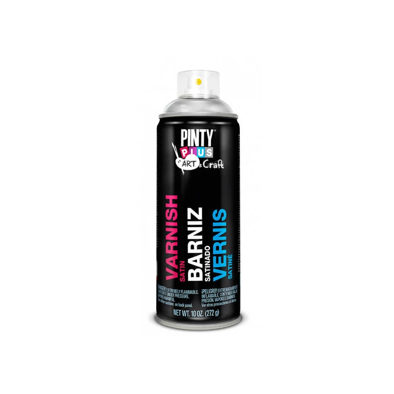 Lak v spreji, 400 ml, Pinty Plus Art remeselný- hodvábne lesklý lak, s rozpúšťadlom