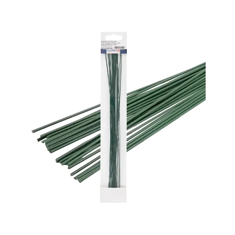 Kvetinársky drôt, 0,8 mm, 30 cm, 35 ks - zelený