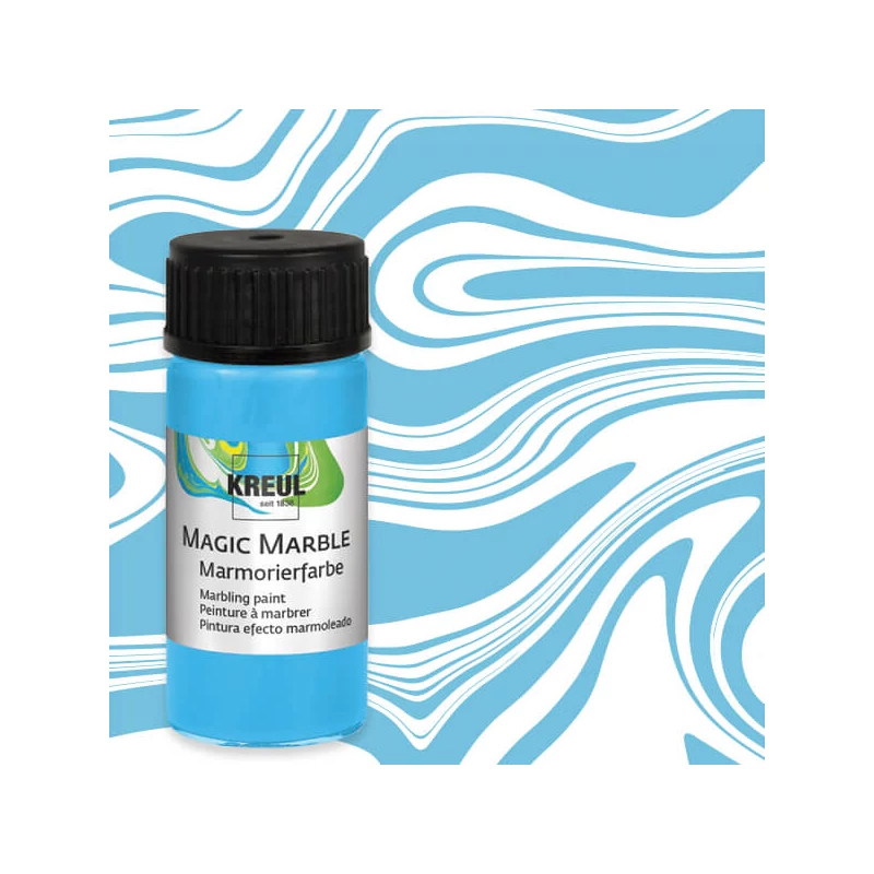 Mramorovacia farba, Kreul, 20 ml - svetlomodrá