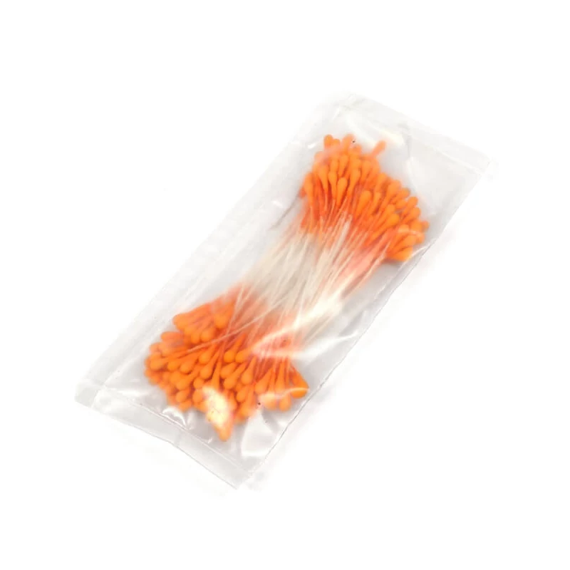 Peľové trubice, opeľovače kvetov, 6 cm, 100 ks - oranžové