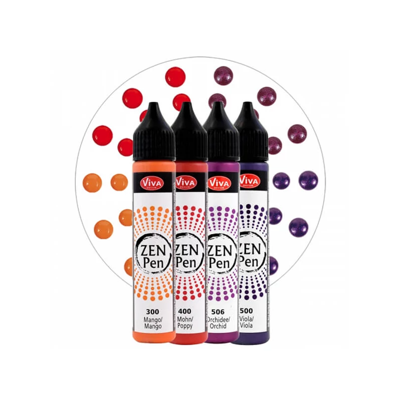 Sada bodkovacích pier Zen Pen, 4x28 ml - Magický moment