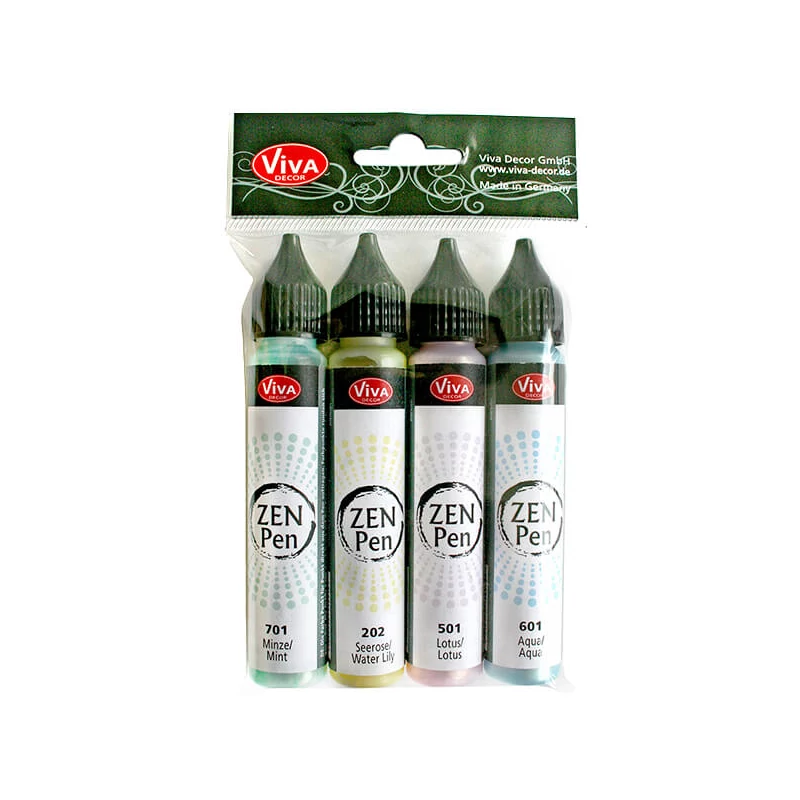 Sada bodkovacích pier Zen Pen, 4x28 ml - Ľahkosť