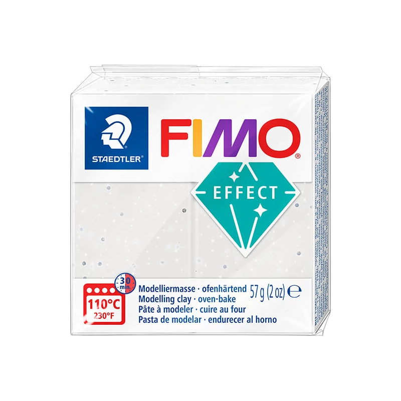 Modelovacia hmota do rúry FIMO Effect, 57 g - biela žula s kamenným efektom (8010-003)