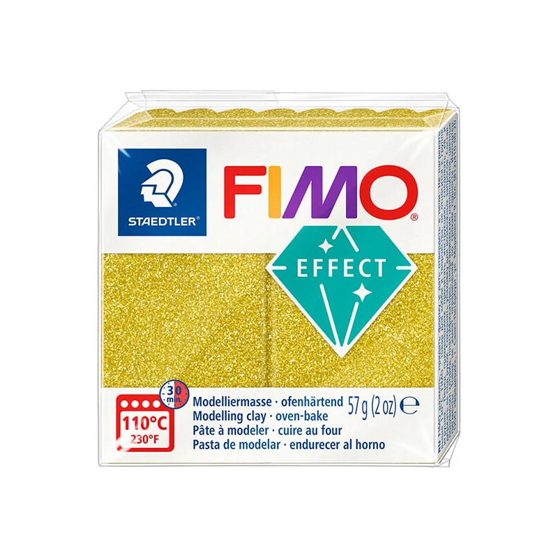 Modelovacia hmota do rúry FIMO Effect, 57 g - trblietavá zlatá (8010-112)