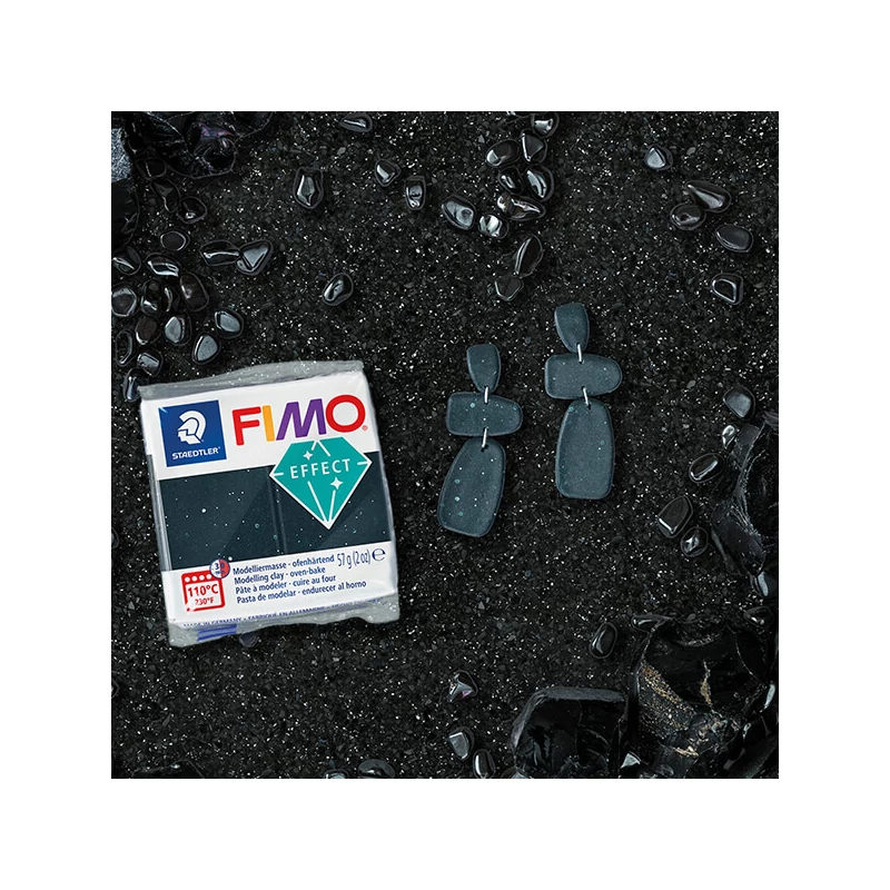 Modelovacia hmota do rúry FIMO Effect, 57 g - čierna žula s kamenným efektom (8010-903)