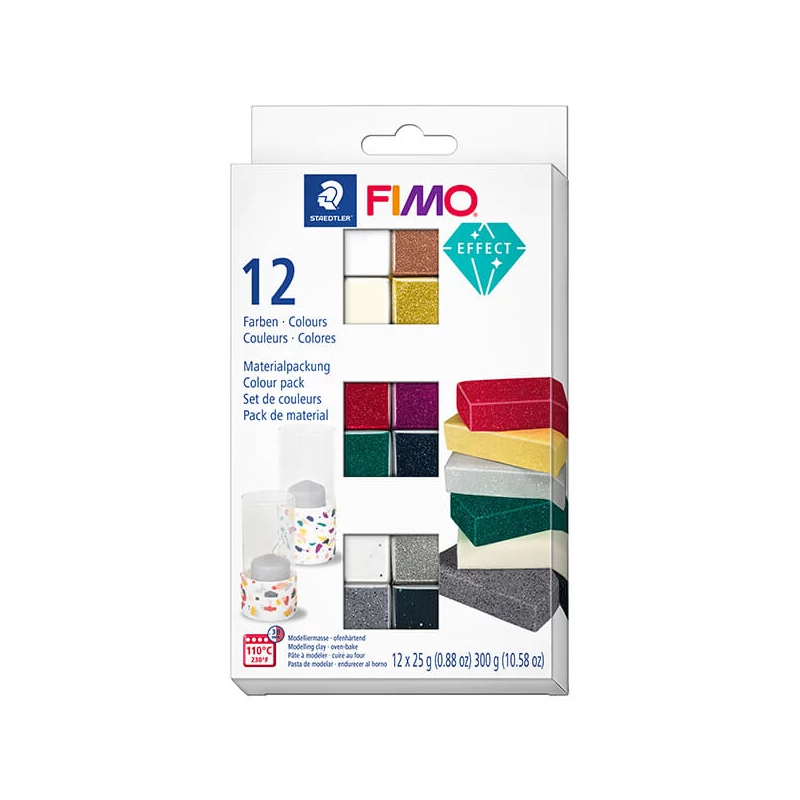 Sada modelovacej hmoty do rúry FIMO Effect Colour Pack, 12x25 g